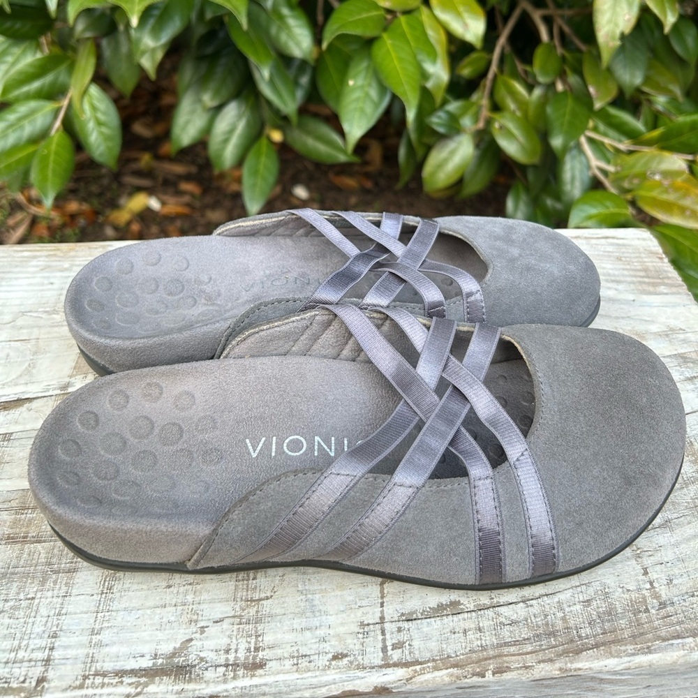 Vionic Women's Charcoal Slide Sandals